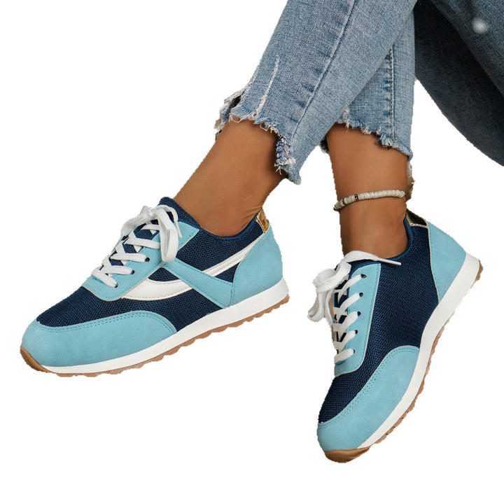 Damen  leichte Retro-Lauf-Sneaker mit verstärkter Zehenkappe, atmungsaktivem Mesh-Obermaterial und profilierter Gummilaufsohle Echo Archiv