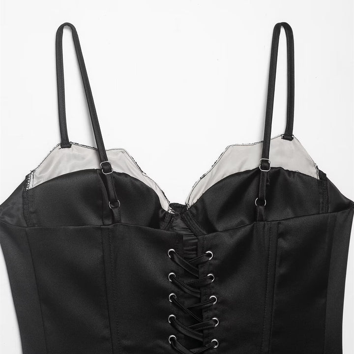 Damen Korsett Top mit zartem Spitzenbesatz und raffiniertem Schnitt Echo Archiv