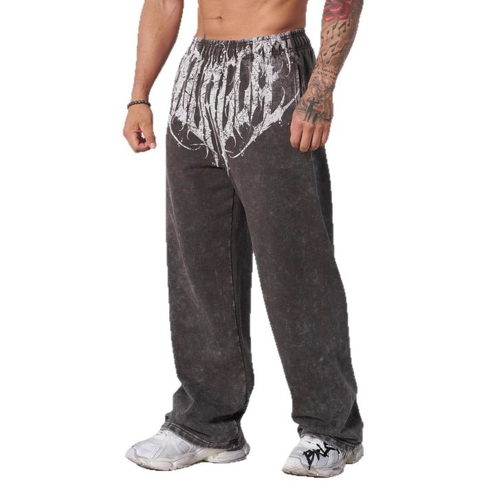 Herren nan weiche gewaschene Jogginghose mit weitem Schnitt und elastischem Bund Echo Archiv