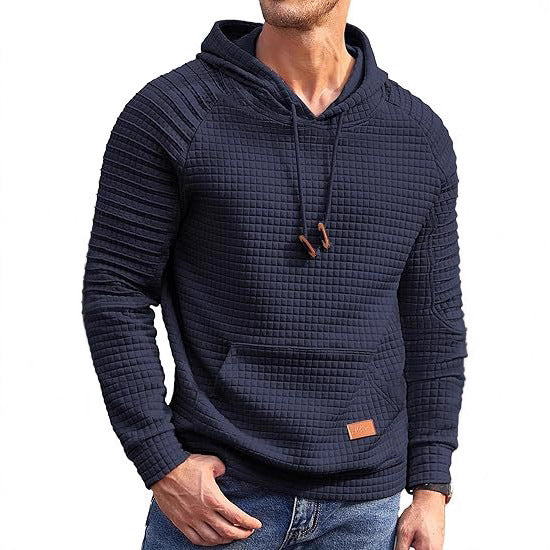 Herren Kapuzenpullover mit strukturiertem Stoff und lässigem Schnitt Echoarchiv