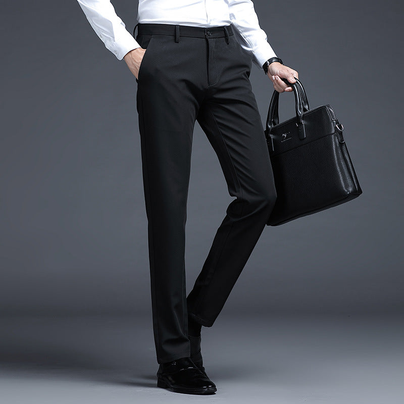 Herren Formelle Slim-Fit Anzughose mit Stretchbund und Bügelfalte Echo Archiv