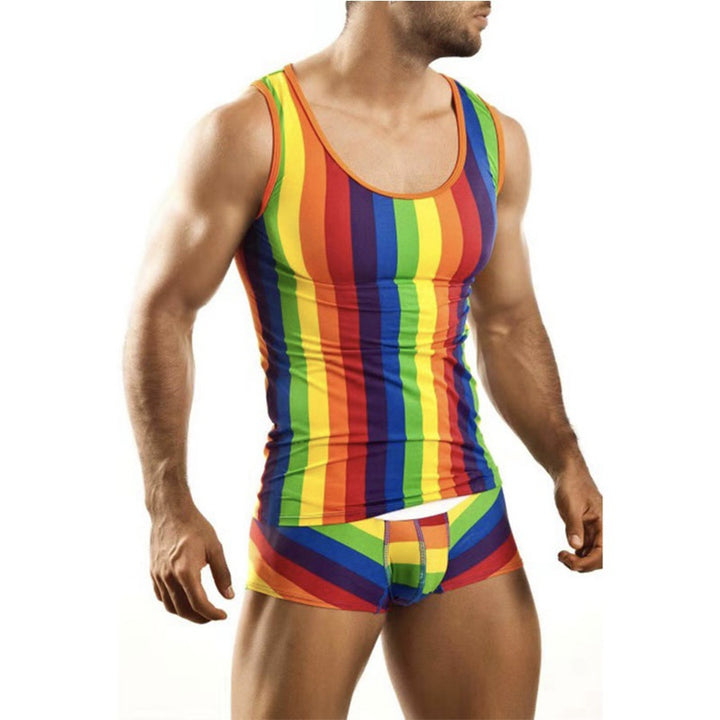 Herren nan figurbetontes Rundhals-Tanktop aus Stretchjersey mit körpernaher Passform Echo Archiv