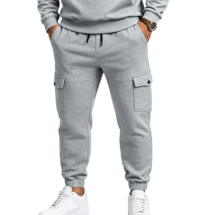 Herren Cargo-Jogginghose mit seitlichen Klappentaschen, Kordelzug und Elastischen Bündchen Echoarchiv