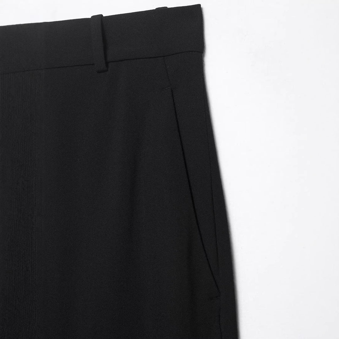 Damen Elegante weite Bundfaltenhose mit hoher Taille und weitem Bein Echoarchiv