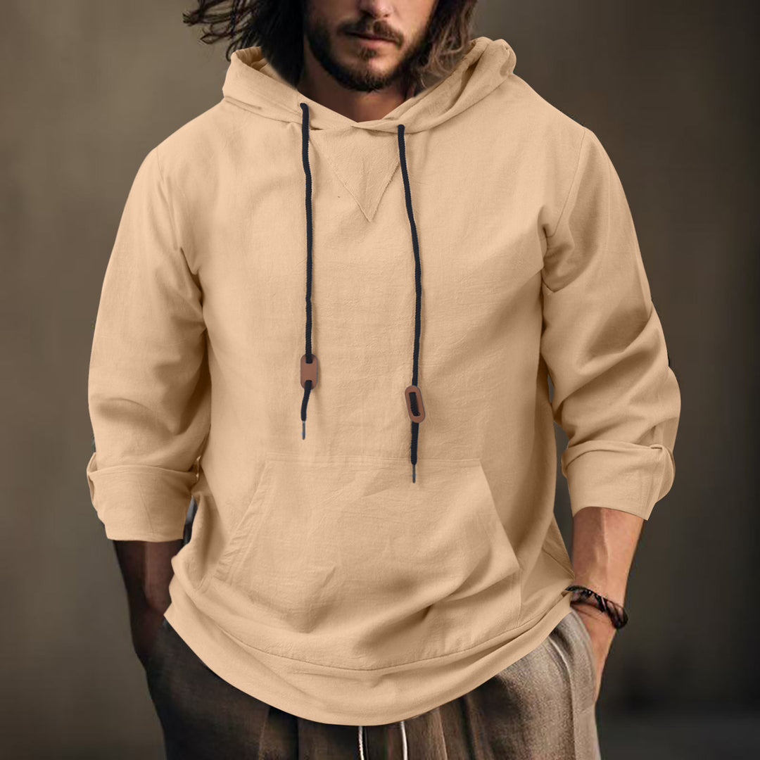 Herren lässiger Kapuzenpullover mit einzigartigem V-Design und praktischen Taschen Echoarchiv