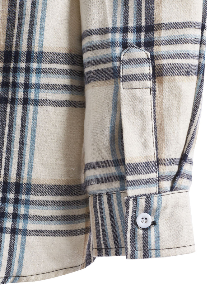 Herren Übergangsbluse mit Kapuze und kariertem Design Echoarchiv
