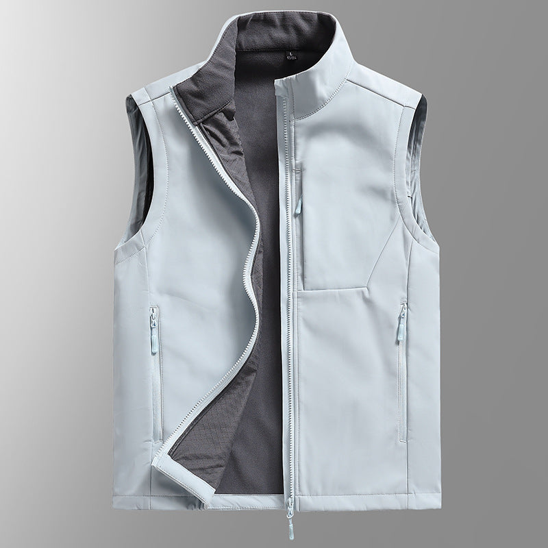 Herren Softshell‑Weste mit Fleecefutter, winddichter Außenlage und Reißverschlusstaschen – Marzano