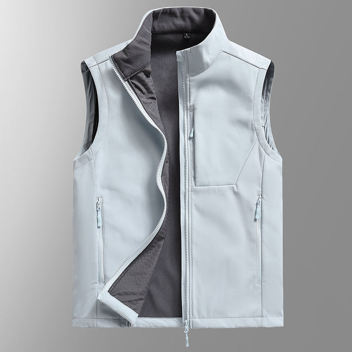 Herren Softshell‑Weste mit Fleecefutter, winddichter Außenlage und Reißverschlusstaschen – Marzano