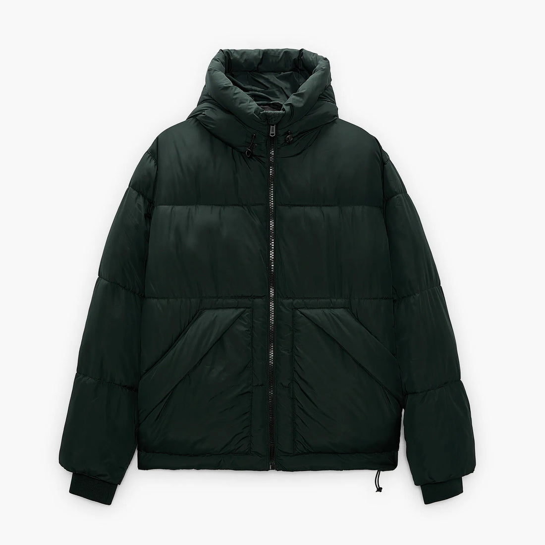 Herren gesteppte Winterjacke mit Kapuze und großzügigen Taschen – Marzano