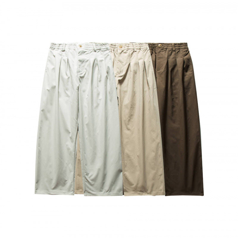 Unisex Weite Plissee-Hose mit elastischem Bund und Bundfalten Echo Archiv