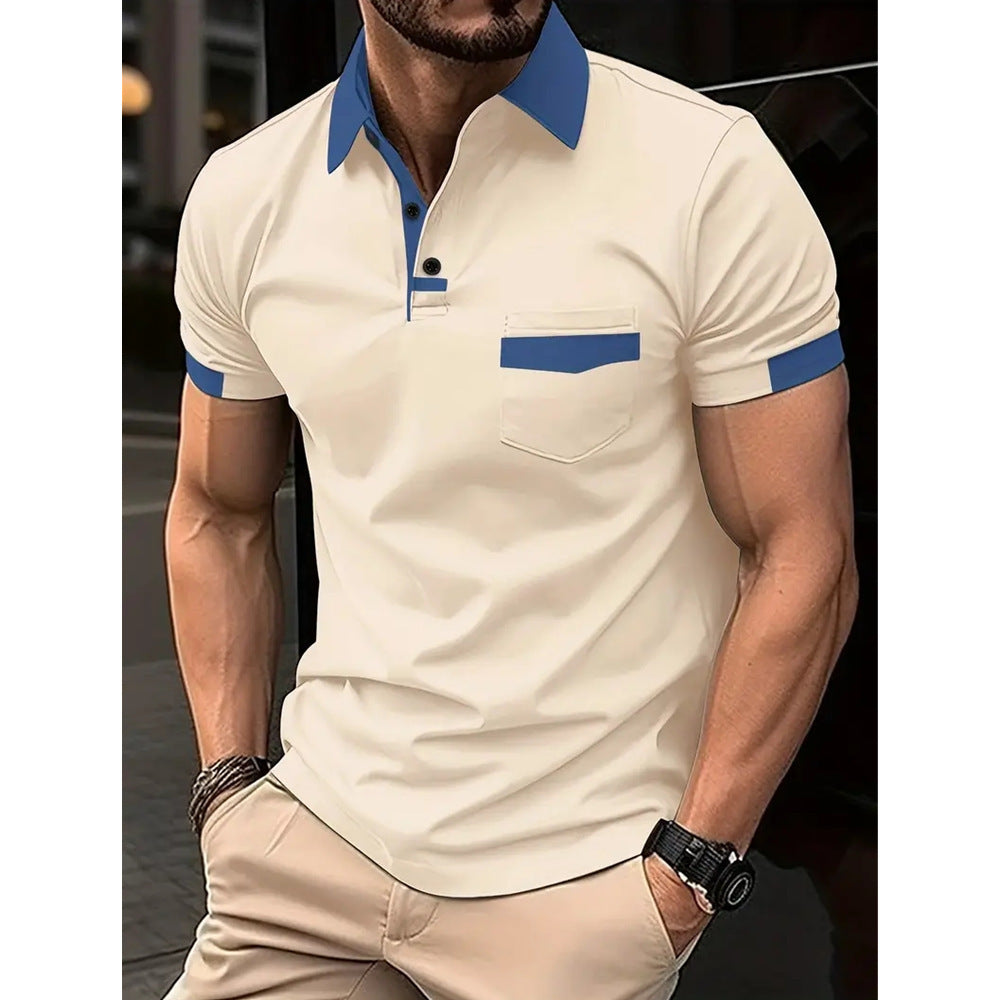 Herren Poloshirt mit kontrastierenden Details Echoarchiv