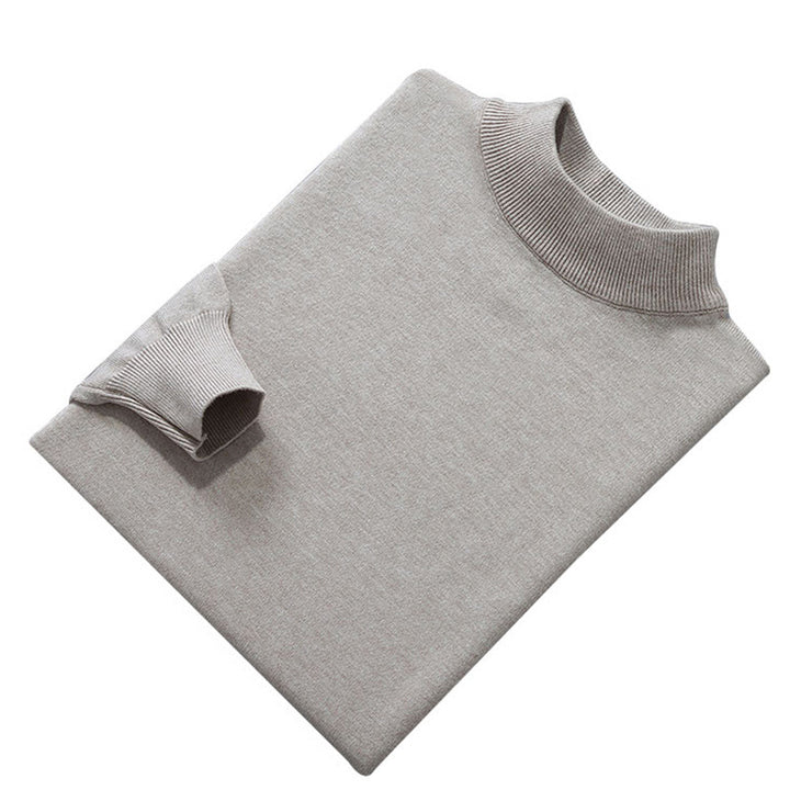 Herren Feiner Mockneck-Pullover aus hochwertigem Feinstrick mit gerippten Abschlüssen Echoarchiv
