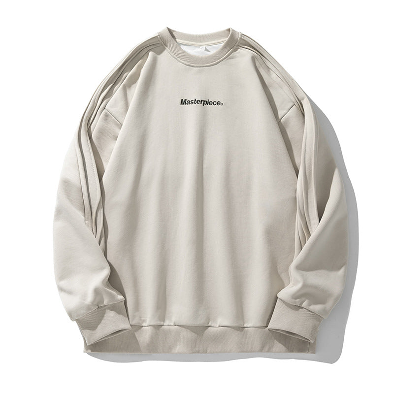 Unisex Oversize-Sweatshirt im Minimalstil mit Schulterpaspeln und feiner Bruststickerei Echo Archiv