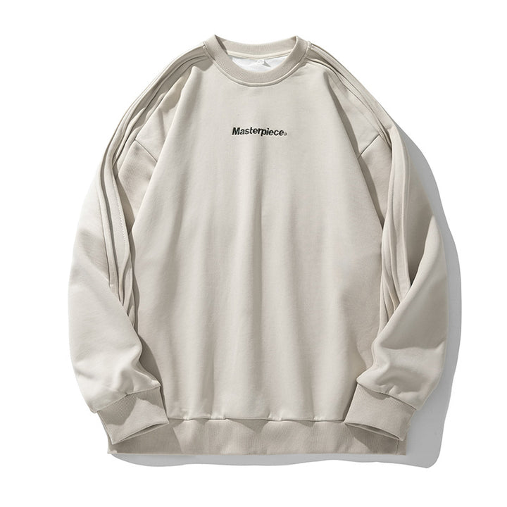 Unisex Oversize-Sweatshirt im Minimalstil mit Schulterpaspeln und feiner Bruststickerei Echo Archiv