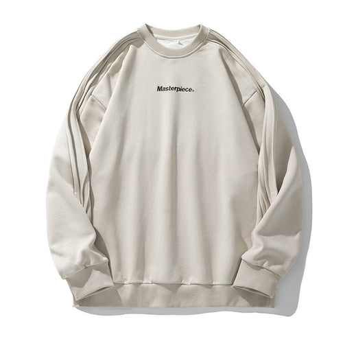 Unisex Oversize-Sweatshirt im Minimalstil mit Schulterpaspeln und feiner Bruststickerei Echo Archiv