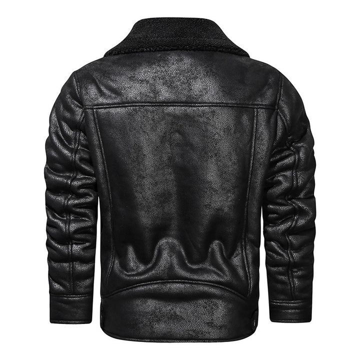 Herren Lederjacke mit warmem Fleeceinnenfutter und praktischen Taschen Echoarchiv