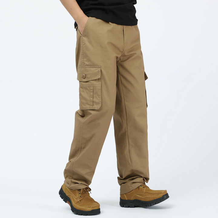 Herren Baumwoll-Twill Cargohose im Relaxed-Fit mit geradem Bein und großem Klappfach Echo Archiv