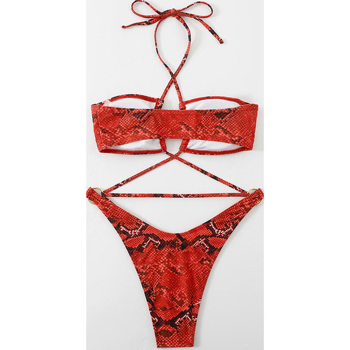 Damen Bikini-Set mit raffiniertem Wickel-Design und eleganten Cross-Trägern Echo Archiv