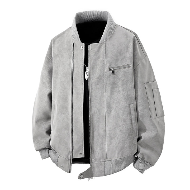 Herren Trendige Bomberjacke im Vintage-Look mit praktischem Reißverschluss und stylischen Details Echoarchiv