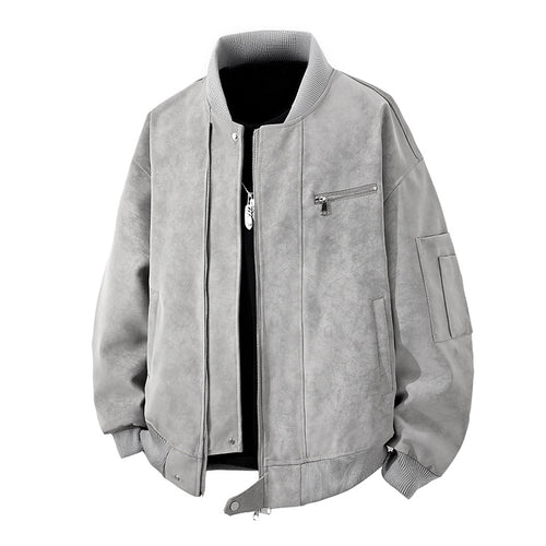 Herren Trendige Bomberjacke im Vintage-Look mit praktischem Reißverschluss und stylischen Details Echoarchiv