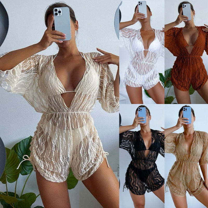 Damen Transparente Strandoveralls Echo Archiv