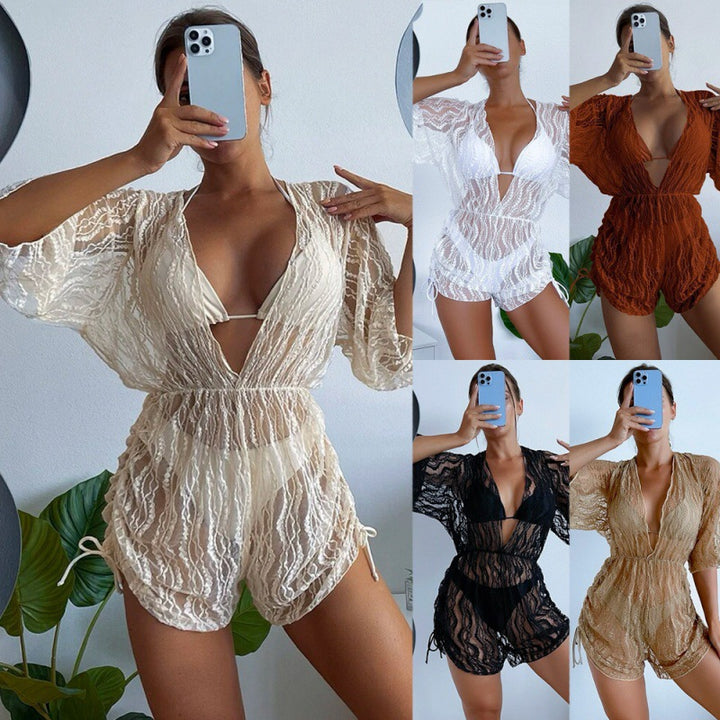 Damen Transparente Strandoveralls Echo Archiv