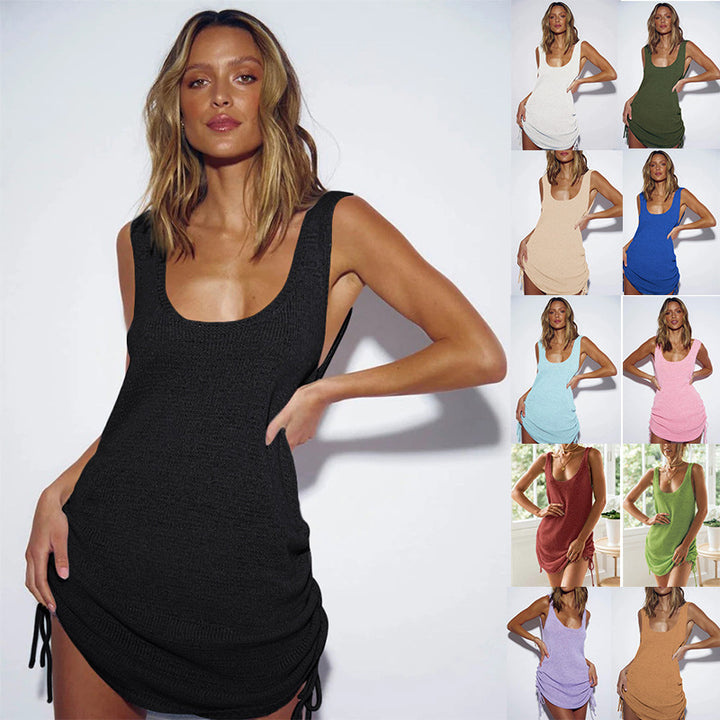 Damen lässiges Strandkleid mit Kordelzug Echo Archiv