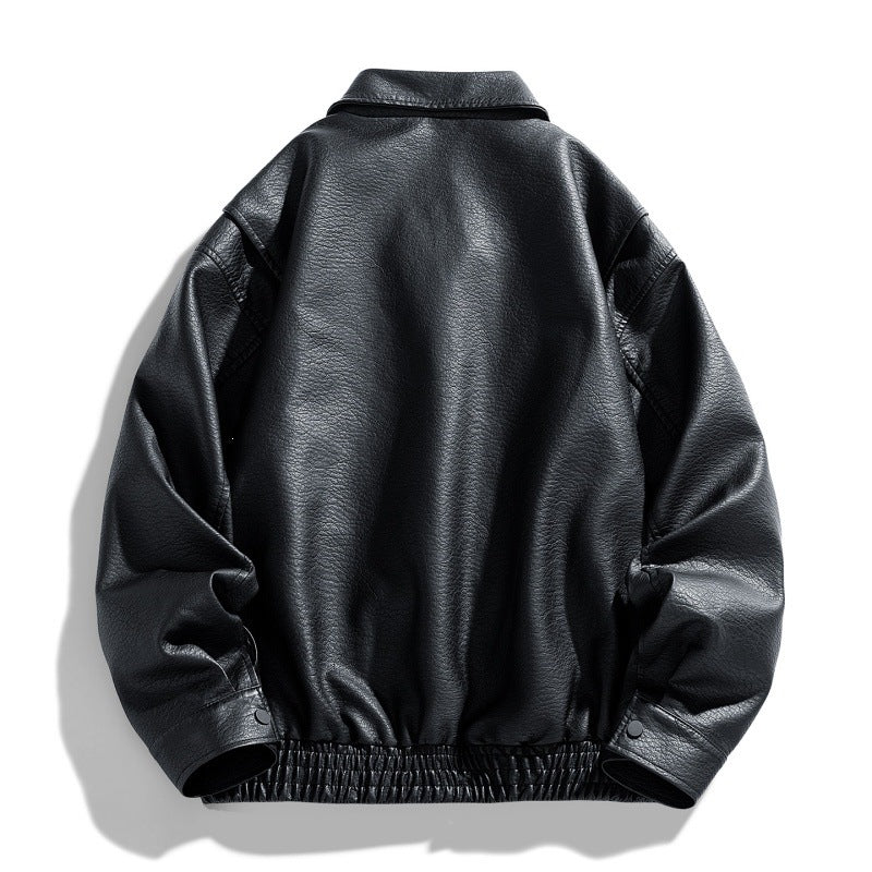 Herren Lässige Kunstlederjacke mit praktischen Taschen Echo Archiv