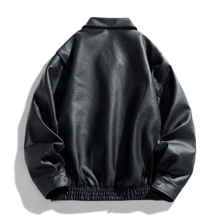 Herren Lässige Kunstlederjacke mit praktischen Taschen Echo Archiv