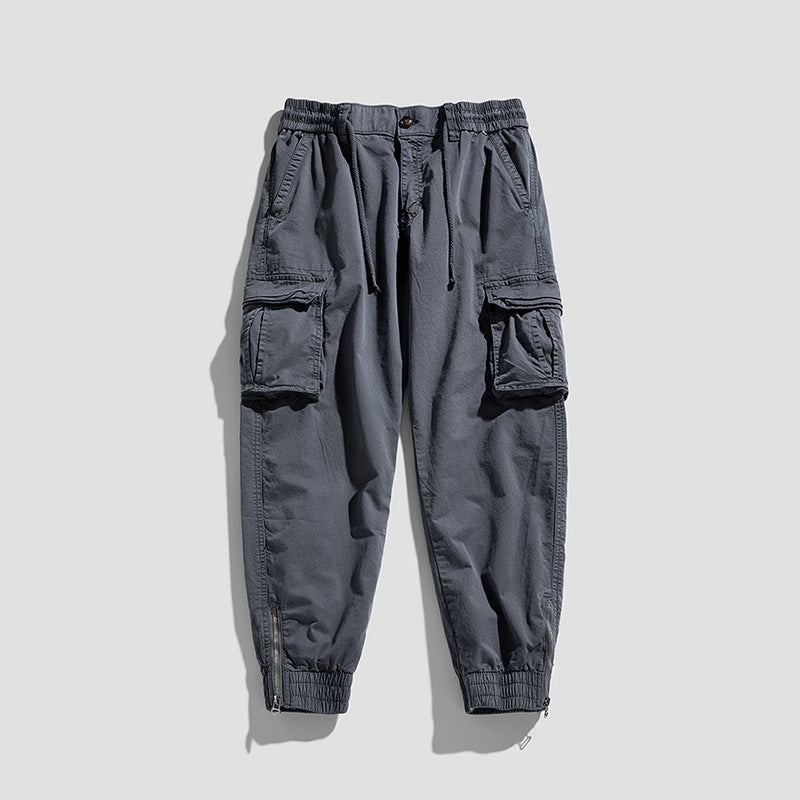 Herren Cargo-Jogginghose im Utility‑Stil mit Tunnelzugbund, Mehrfachtaschen und Reißverschluss‑Knöchel Echo Archiv