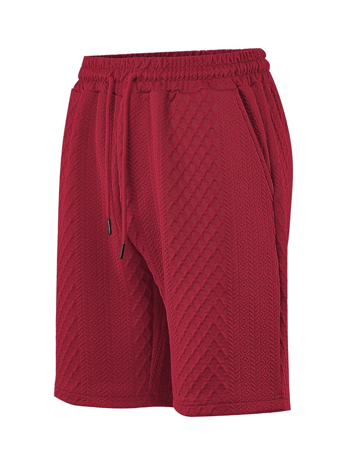 Herren nan strukturierte Lounge-Shorts mit Elastikbund Tunnelzug und seitlichen Eingrifftaschen Echo Archiv