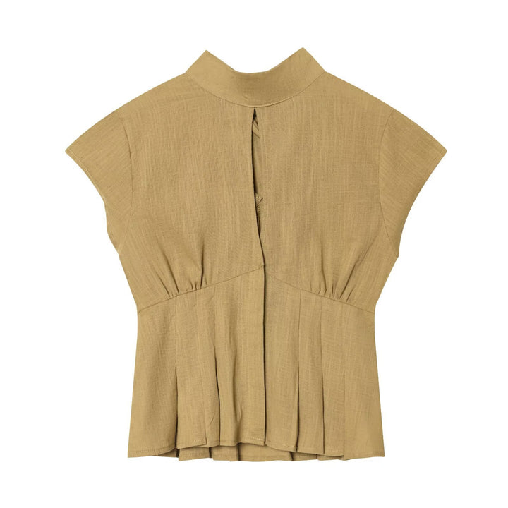 Damen modische Bluse mit asymmetrischem Schnitt und dekorativen Falten Echo Archiv
