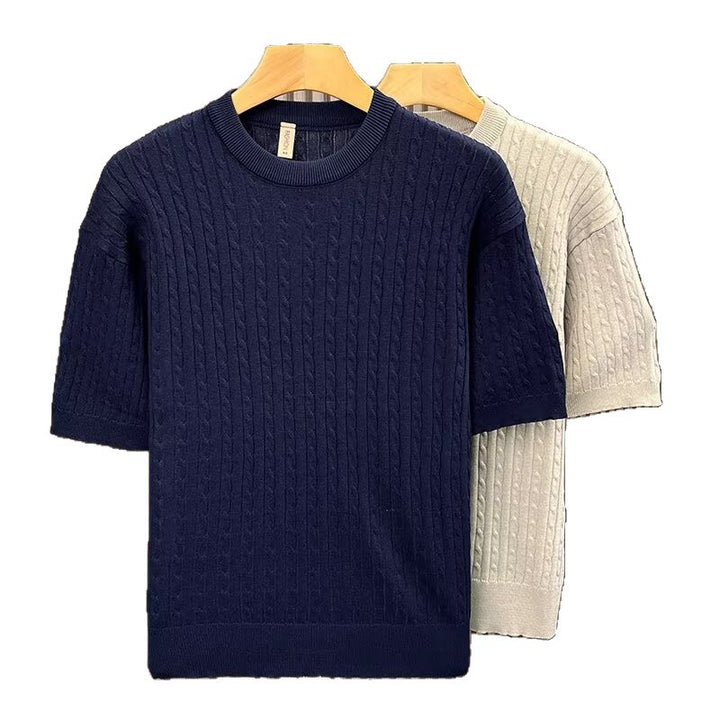 Damen Eleganter Strickpullover mit Kurzarm – Mavelle