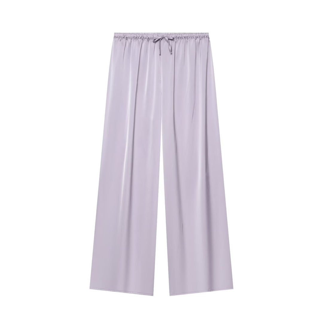 Damen nan luftig-weite Palazzo-Hose mit elastischem Bund und Kordelzug Echo Archiv