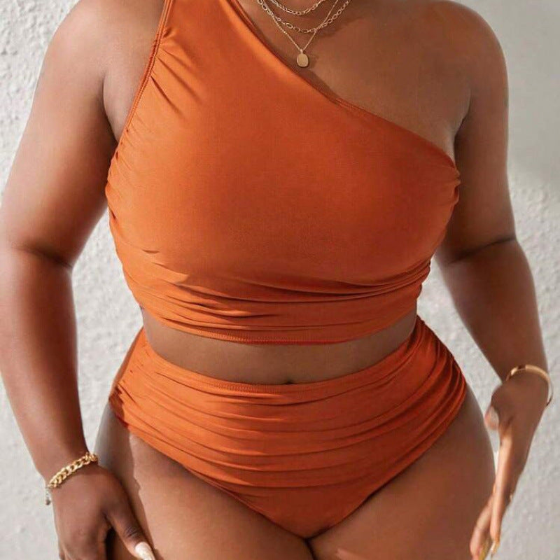 Damen Einseitiger Bikini-Set mit modischem Wickeldetail und hohem Bund Echo Archiv
