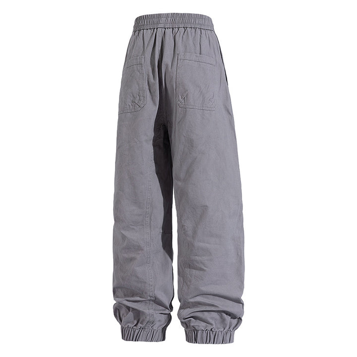 Herren Oversized Utility-Jogginghose aus robustem Baumwollmix mit Kordelbund, seitlichen Cargo‑Taschen & gerippten Bündchen Echoarchiv
