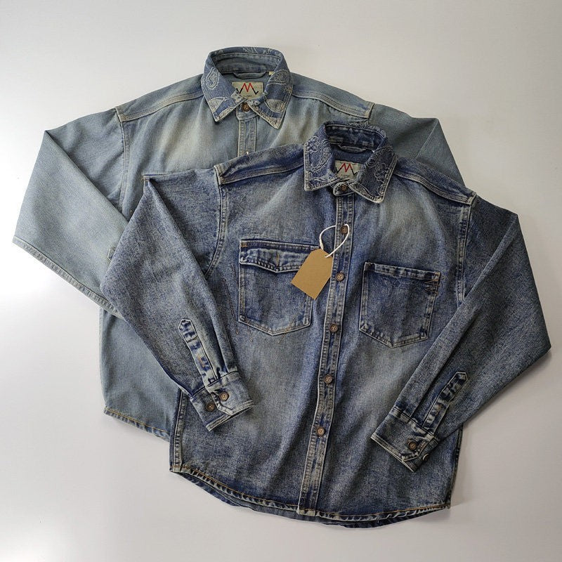 Herren Klassische Denim-Hemdjacke Echo Archiv