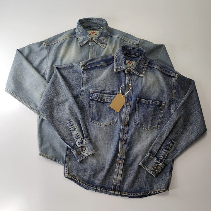 Herren Klassische Denim-Hemdjacke Echo Archiv