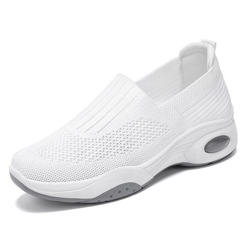 Damen nan nahtloser Strick-Slipper mit erhöhtem Plateau-Luftdämpfer und ergonomischer Fersenstütze Echo Archiv