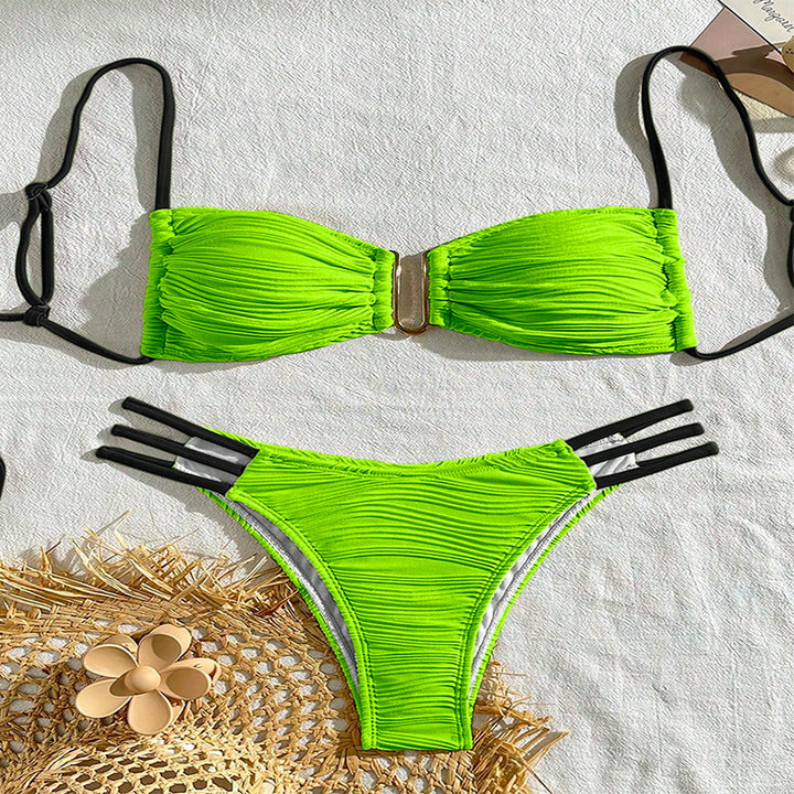 Damen Bandeau-Bikini mit raffiniertem Rüschendesign Echo Archiv