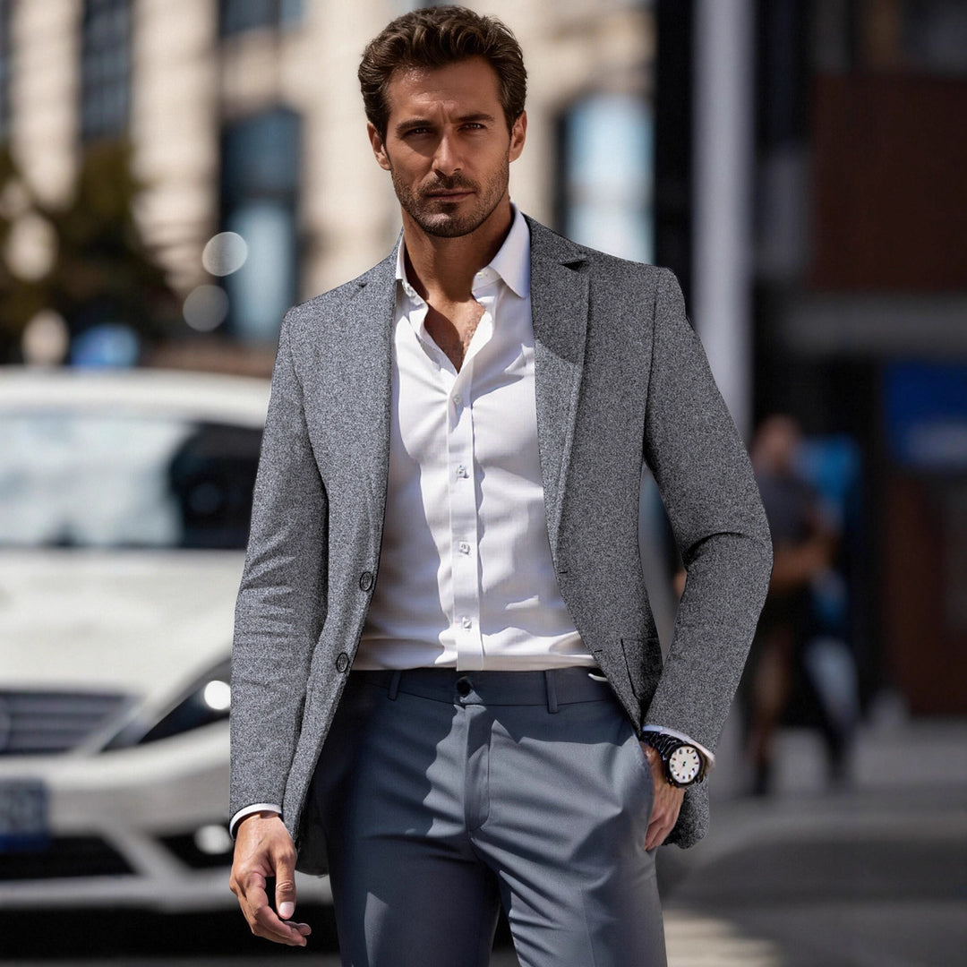 Herren eleganter Business-Anzugblazer mit schmaler Passform Echoarchiv
