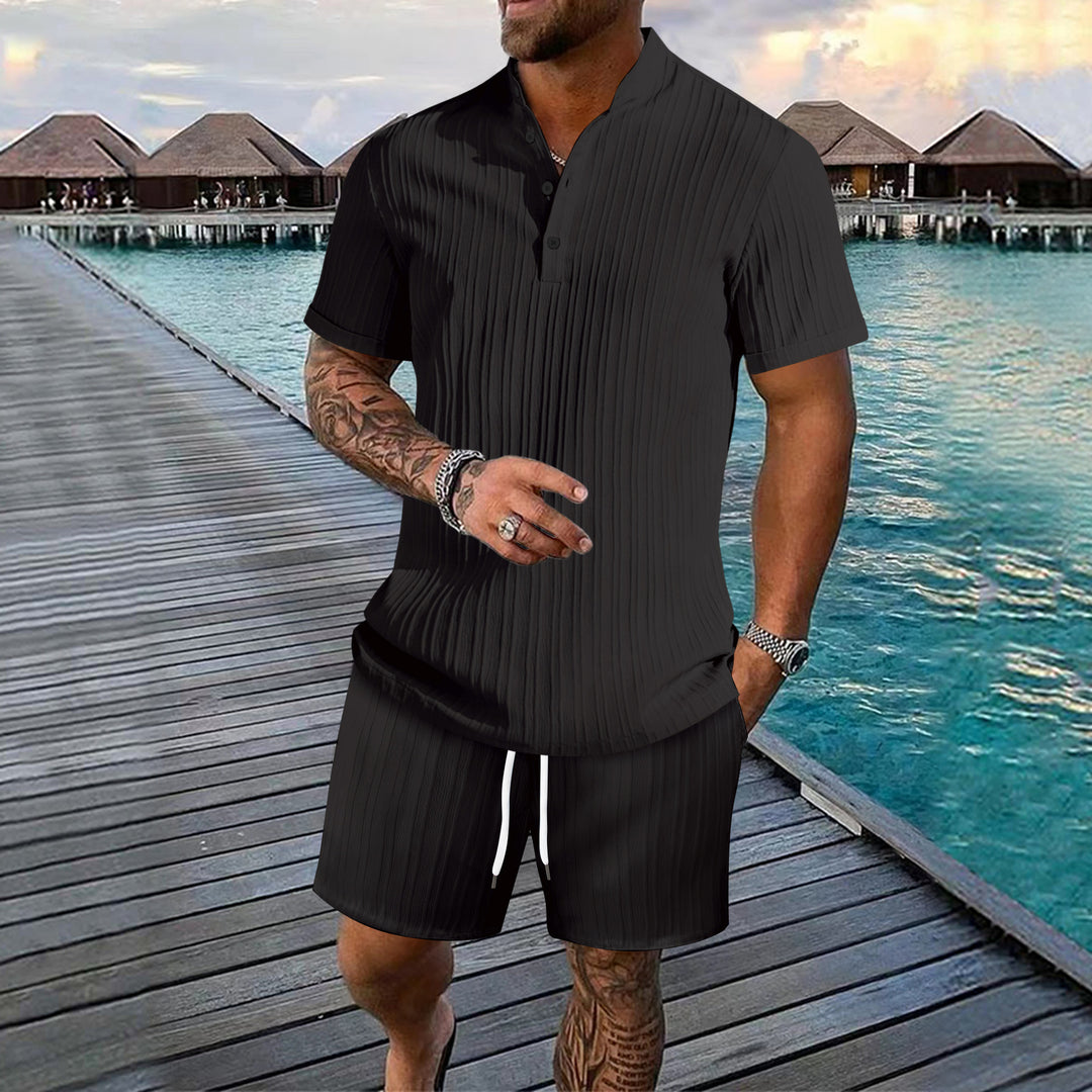 Herren Kurzarm Hemd und Shorts Set Echoarchiv