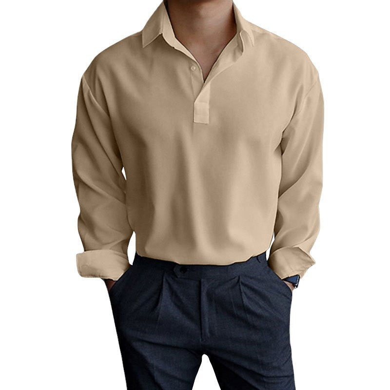 Herren Langarmshirt mit modernem Polokragen und eleganter Passform Echoarchiv
