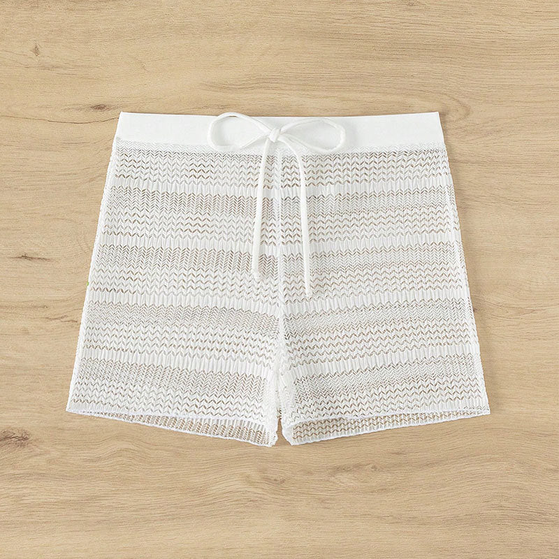 Damen Elegante Badeshorts mit transparentem Netzdesign Echo Archiv