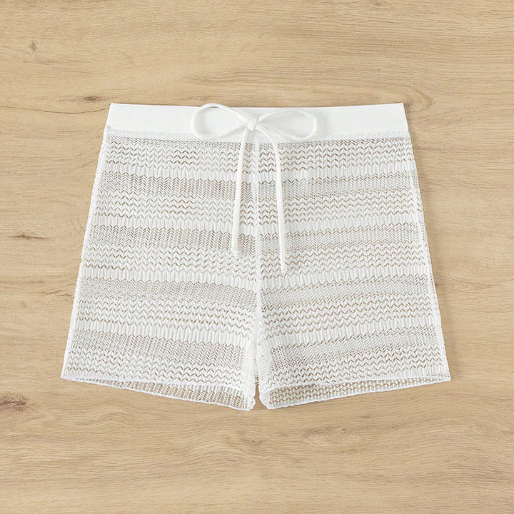 Damen Elegante Badeshorts mit transparentem Netzdesign Echo Archiv