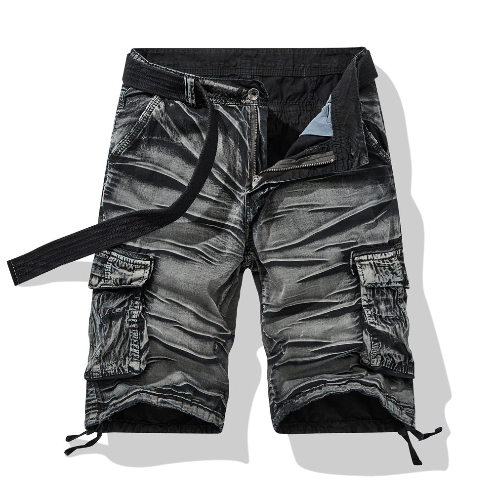 Herren Multifunktionale Cargo-Shorts mit seitlichen Taschen und verstellbarem Bund Echoarchiv