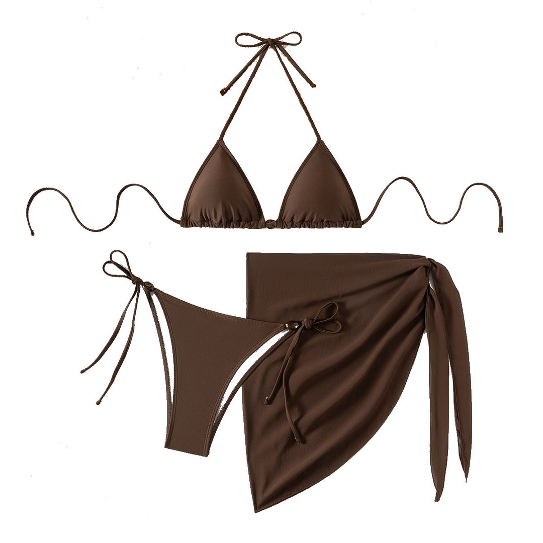 Damen Bikini-Set mit verstellbaren Trägern und elegantem knotendem Unterteil Echo Archiv
