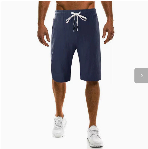 Herren nan leichte Leinenhose mit elastischem Bund weites Bein und seitlichen Eingrifftaschen Echo Archiv