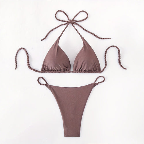 Damen Triangel-Bikini mit geflochtenen Trägern Echo Archiv