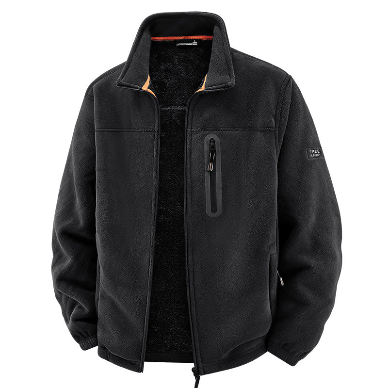 Herren Thermo-Fleece-Outdoorjacke mit Teddy-Innenfutter, Brustreißverschluss & windabweisender Oberfläche Echoarchiv